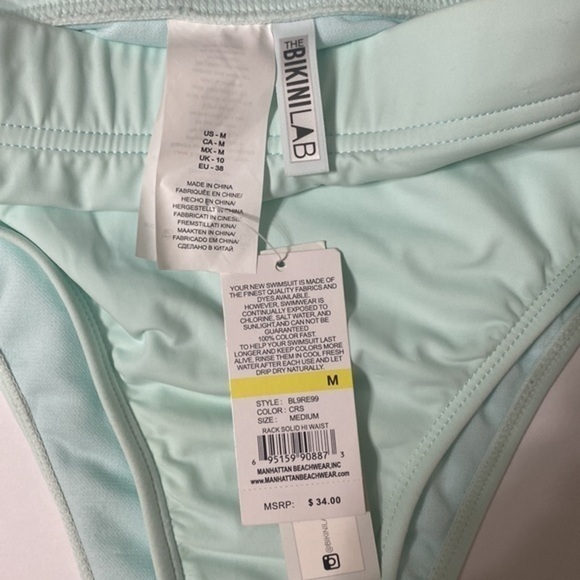 NWT The Bikini Lab Solid High Waist Bikini Bottom - Picture 4 of 5